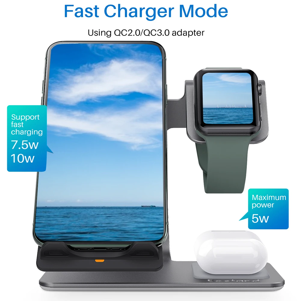 3 In 1 Support Wireless Charger Desktop High Power Dock Station Multifunctional Earphone Charging QI Fast 7.5W 10W For IPhone
3 In 1 Support Wireless Charger Desktop High Power Dock Station Multifunctional Earphone Charging QI Fast 7.5W 10W For IPhone