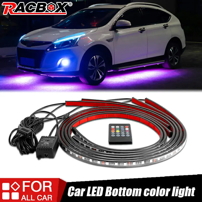 4PCS LED Car Chassis Flexible Strip Lights Auto RGB Underglow Decorative Atmosphere Lamp Cars Underbody System Light Accessories
4PCS LED Car Chassis Flexible Strip Lights Auto RGB Underglow Decorative Atmosphere Lamp Cars Underbody System Light Accessories