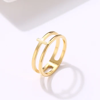 CR-6 Vintage Openwork Cross Fashion For Women Gold Ring Female Bohemian Wedding Party Gifts Chain Stainless Steel Jewelry
CR-6 Vintage Openwork Cross Fashion For Women Gold Ring Female Bohemian Wedding Party Gifts Chain Stainless Steel Jewelry