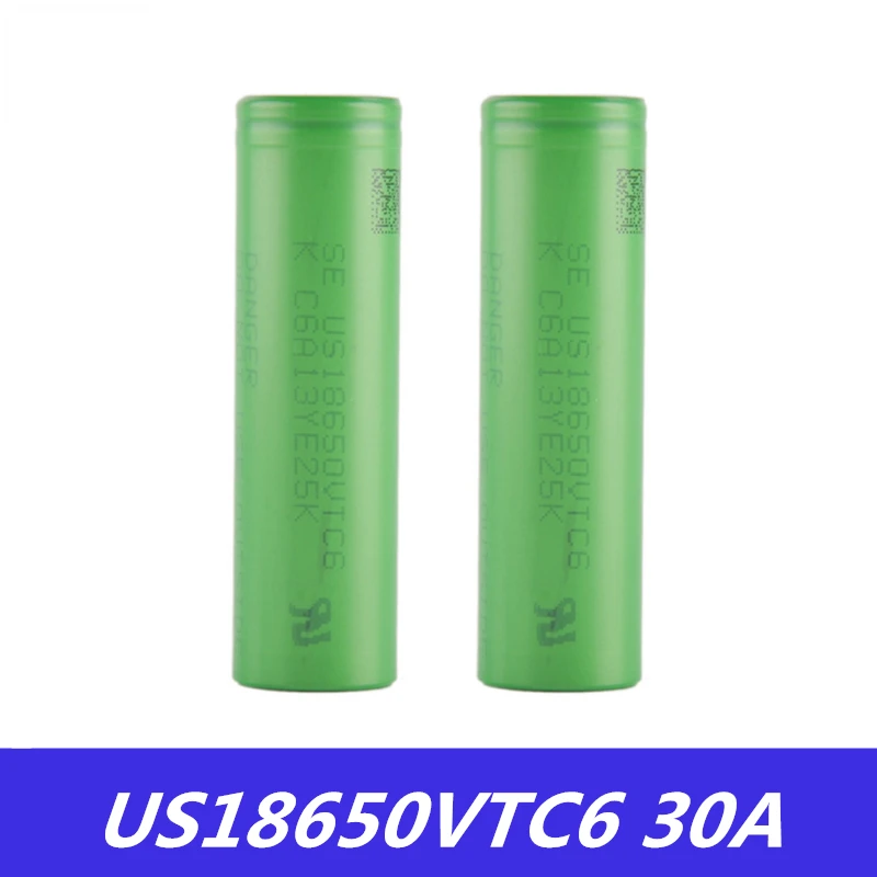 18650 аккумулятор VTC6 3 7 V 3000mAh литий ионный US18650VTC6 30A для электронной сигареты коробка