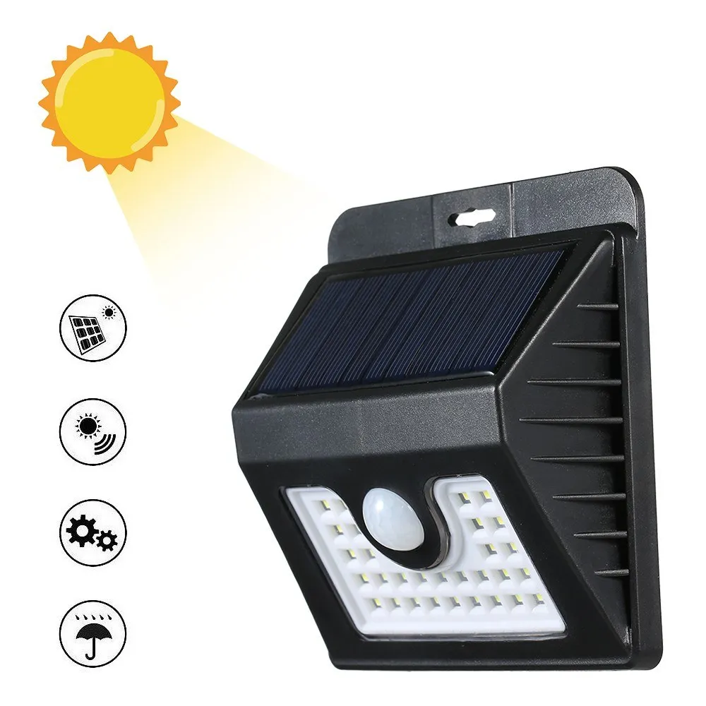 NEWKBO 30 LEDs Solar Power Wall Light PIR Motion Sensor Light Solar Security Light for Outdoor Patio Garden Outside Wall
NEWKBO 30 LEDs Solar Power Wall Light PIR Motion Sensor Light Solar Security Light for Outdoor Patio Garden Outside Wall