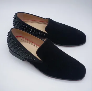 Quality Suede Loafers High Spikes Men Shoes Slip-on Men Party Shoes Fashion Patchwork Black Rivets Casual Shoes
Quality Suede Loafers High Spikes Men Shoes Slip-on Men Party Shoes Fashion Patchwork Black Rivets Casual Shoes