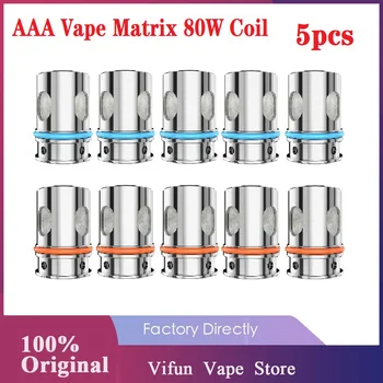 5pcs Original AAA Vape Matrix 80W Coil 0.16ohm/0.3ohm Mesh Coil for AAA Vape Matrix 80W Kit Electronic Cigarette Vape Coil Head
5pcs Original AAA Vape Matrix 80W Coil 0.16ohm/0.3ohm Mesh Coil for AAA Vape Matrix 80W Kit Electronic Cigarette Vape Coil Head