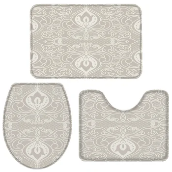 Beige Pattern Art Retro Baroque Bath Set Toilet Cover Mat Pedestal Rug Non-Slip Bathroom Rug Set
Beige Pattern Art Retro Baroque Bath Set Toilet Cover Mat Pedestal Rug Non-Slip Bathroom Rug Set