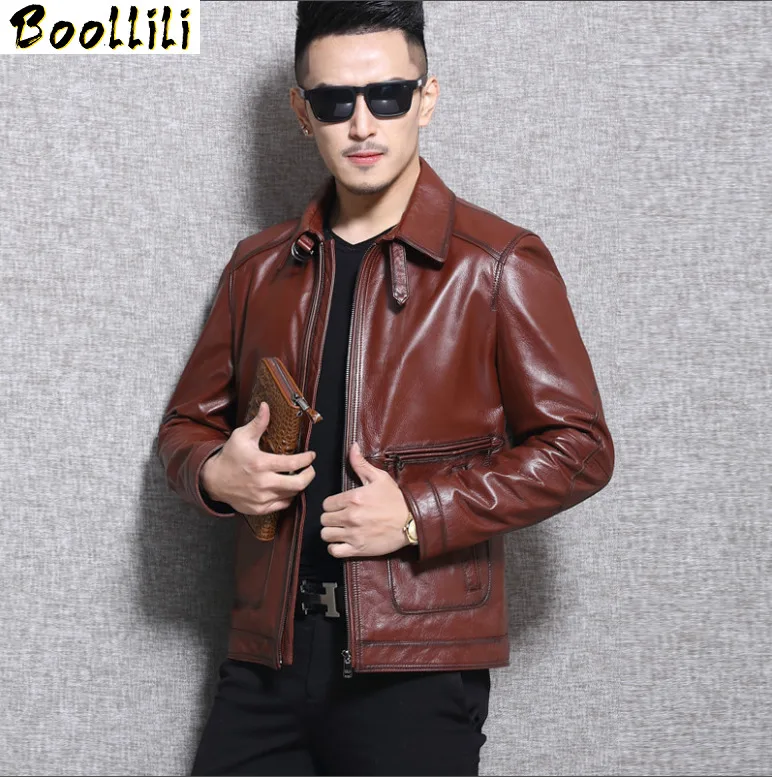 Boollili Real Cow Leather Jacket Men Spring Autumn Motorcycle Genuine 100% Cowhide Coat Men Leather Jackets
Boollili Real Cow Leather Jacket Men Spring Autumn Motorcycle Genuine 100% Cowhide Coat Men Leather Jackets