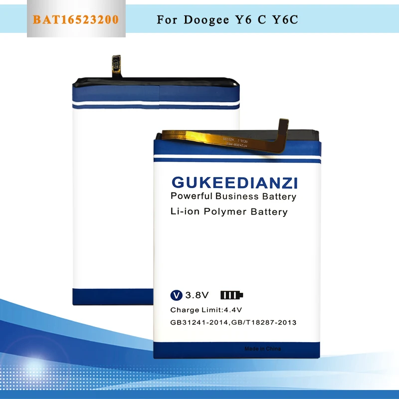 GUKEEDIANZI BAT16523200 Battery For Doogee Y6 C Y6C 5.5 Inch Mobile Phone 3200mAh Li-ion Replacement Stable Battery
GUKEEDIANZI BAT16523200 Battery For Doogee Y6 C Y6C 5.5 Inch Mobile Phone 3200mAh Li-ion Replacement Stable Battery