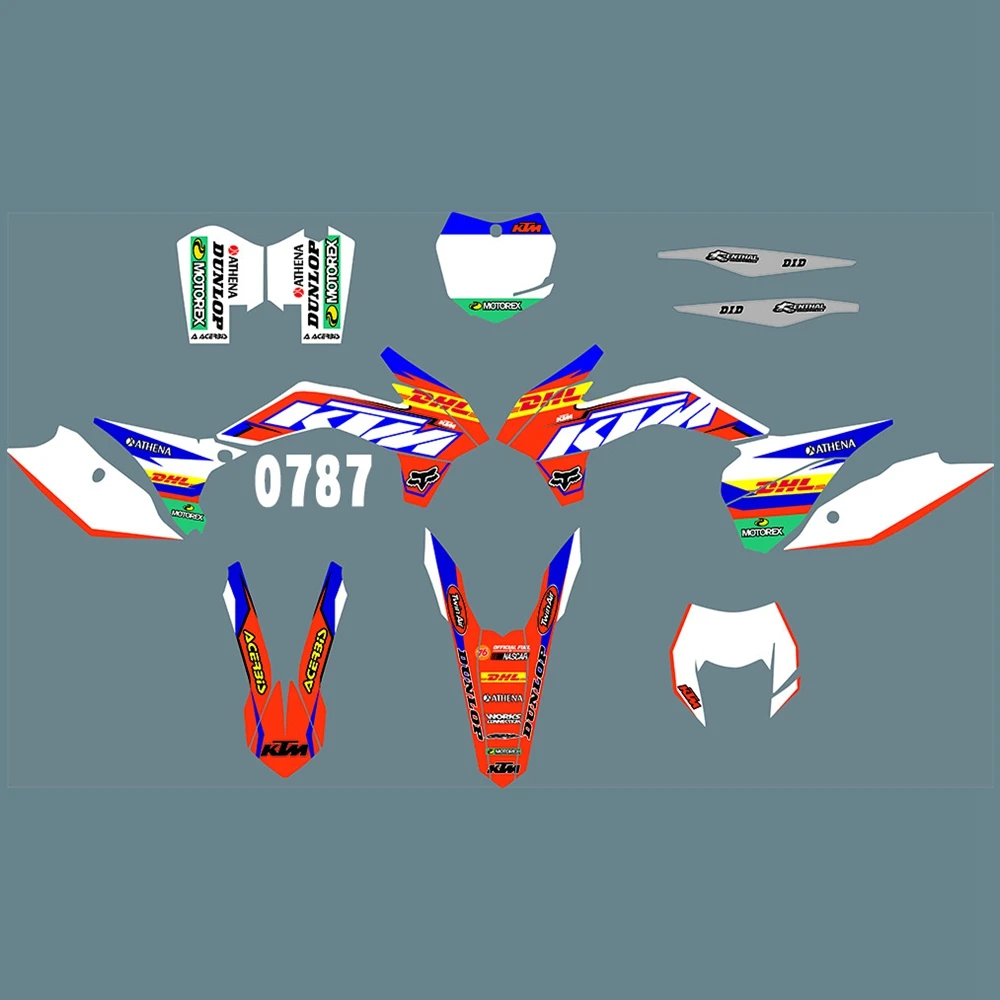 For KTM EXC XCW XCF-W 2014 2015 2016 Graphics Decals Stickers Custom Number Name 3M Full Motorcycle Backgrounds Accessories
For KTM EXC XCW XCF-W 2014 2015 2016 Graphics Decals Stickers Custom Number Name 3M Full Motorcycle Backgrounds Accessories