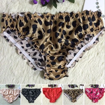 Women briefs Ruffled Silk Soft Underwear Mid-waist Fashion Sexy Breathable Briefs leopard Lingerie ladies underpants
Women briefs Ruffled Silk Soft Underwear Mid-waist Fashion Sexy Breathable Briefs leopard Lingerie ladies underpants