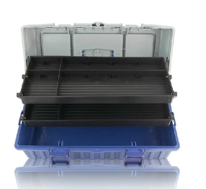 Plastic Tool Box 17-Inch 3-Layer Large Size Three Layer Plastic Toolbox Step-wise Toolbox
Plastic Tool Box 17-Inch 3-Layer Large Size Three Layer Plastic Toolbox Step-wise Toolbox
