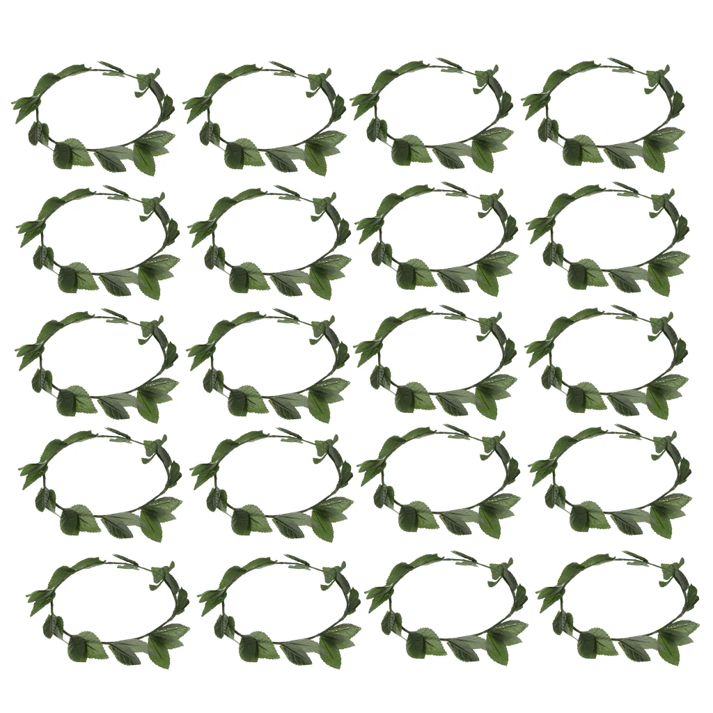 Set of 20 Pieces Novelty Greek Roman Goddess Toga Leaves Laurel Wreath Headband Beach Party Costume Photo Prop Set of 20 Pieces Novelty Greek Roman Goddess Toga Leaves Laurel Wreath Headband Beach Party Costume Photo Prop