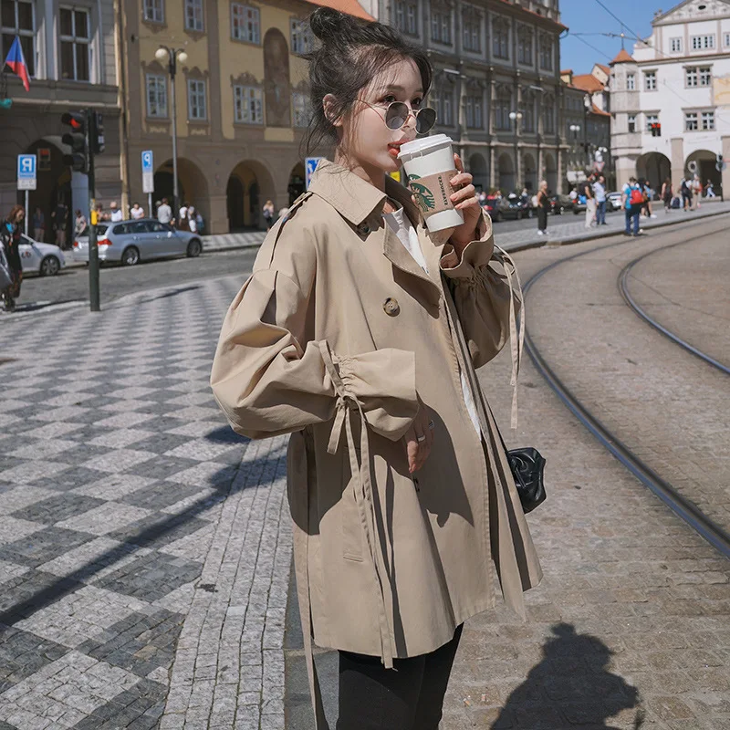 Kaki Trench Coat Women's Short Korean-style CHIC Short-height 2019 Spring And Autumn Thin Coat Loose-Fit England Coat Students
Kaki Trench Coat Women's Short Korean-style CHIC Short-height 2019 Spring And Autumn Thin Coat Loose-Fit England Coat Students