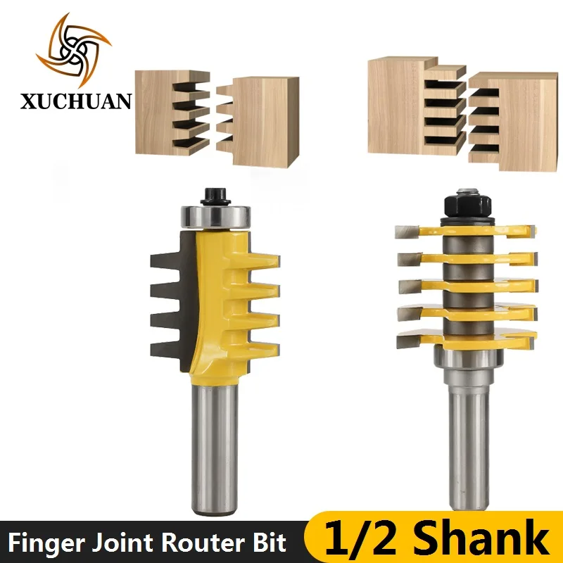 1pc 1/4'' 1/2'' 8mm Shank Finger Joint Router Bit Adjustable 5 Blade Box Joint Router Bit Reversible Finger Joint Tenon Cutter
1pc 1/4'' 1/2'' 8mm Shank Finger Joint Router Bit Adjustable 5 Blade Box Joint Router Bit Reversible Finger Joint Tenon Cutter