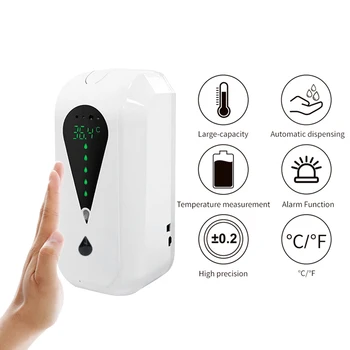 Automatic Hand Dispenser with Temperature Thermometer Touchless Large Capacity Spray Hands Free Wall Mount for Office Hotel
Automatic Hand Dispenser with Temperature Thermometer Touchless Large Capacity Spray Hands Free Wall Mount for Office Hotel