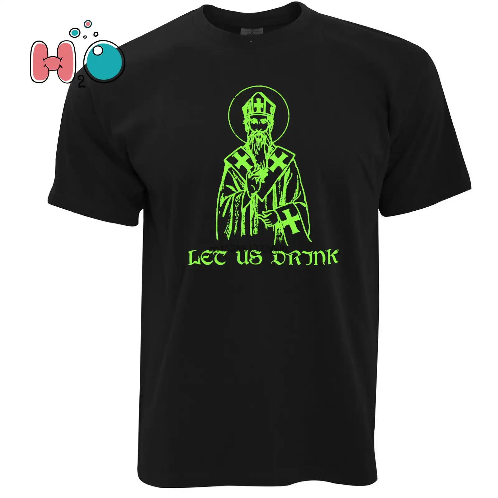 saint patricks paddys day let us drink printed slogan quote men