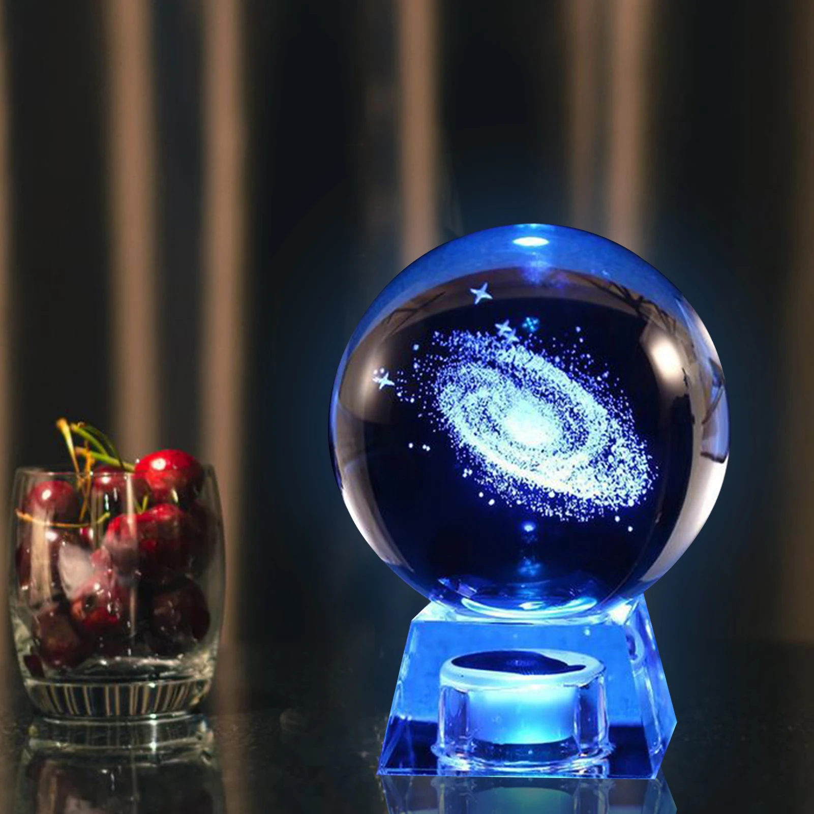 Generic Crystal Snow Globe Elk Solar System MilkyWay Crystal Ball Snow