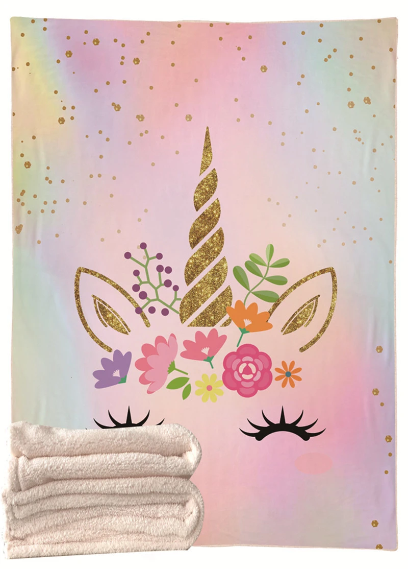 Unicorn Fluffy Throw Blankets Unicorn Fluffy Throw Blankets