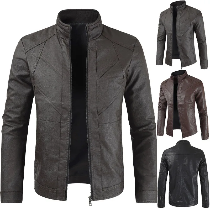 A Generation of Fat 2019 Foreign Trade New Style Men Common Style Leather Coat Fashion Stand Collar Solid Color Zipper MEN'S Lea
A Generation of Fat 2019 Foreign Trade New Style Men Common Style Leather Coat Fashion Stand Collar Solid Color Zipper MEN'S Lea