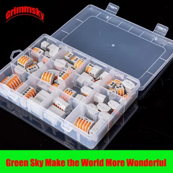 60Pcs/Set Terminal Block Spring Lever Nut Terminal Blocks Reusable Screw Terminal Block Connector
60Pcs/Set Terminal Block Spring Lever Nut Terminal Blocks Reusable Screw Terminal Block Connector