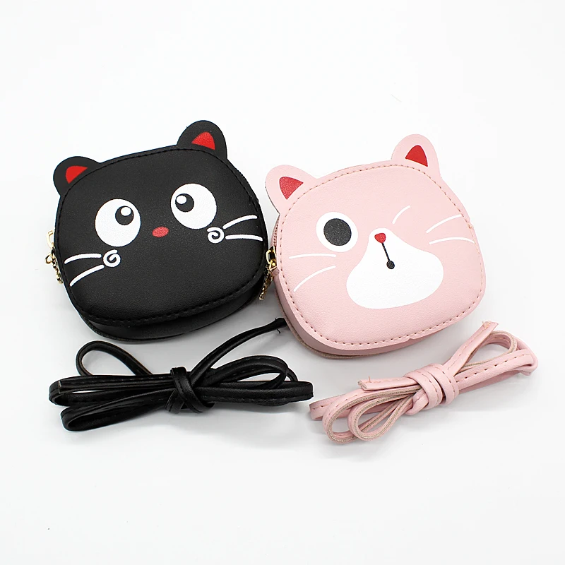 

2023 Girl Coin Purse Wallet Cartoon Cat Messenger Bags for Children Crossbody Bag Lovely Small Shoulder Bag Handbag Kids Gifts