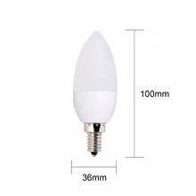 

1X 5X 10X 20X E12 LED AC110V 220V Lighting Lampada Chandelier Candle Light 3W Bulb Lamp E27 E14 B22 B15 2835 SMD Cool/Warm White