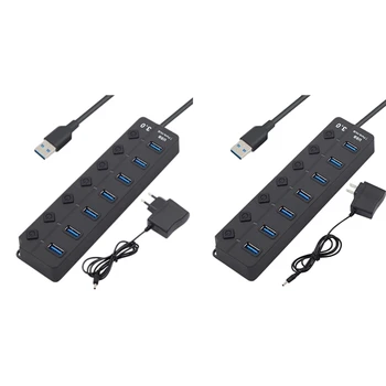7 Port USB Hub 3.0 High Speed 5GBPS Multi USB Splitter On/Off Switch with Power Adapter for PC
7 Port USB Hub 3.0 High Speed 5GBPS Multi USB Splitter On/Off Switch with Power Adapter for PC