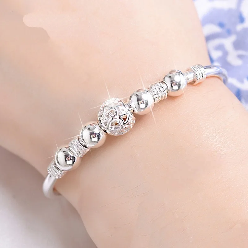 Women's 925 Silver Nine Running Bead Bracelet Linglong Ball Jewellery Engagement Wedding Gift Jewelry
Women's 925 Silver Nine Running Bead Bracelet Linglong Ball Jewellery Engagement Wedding Gift Jewelry