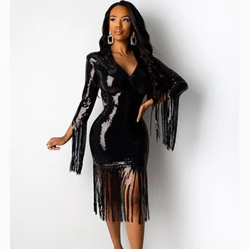 2020 Sexy Black New African Bodycon Wedding Evening Party Club Night Dress Tassel Sequins Nigerian Dashiki Women Bandage Dress
2020 Sexy Black New African Bodycon Wedding Evening Party Club Night Dress Tassel Sequins Nigerian Dashiki Women Bandage Dress