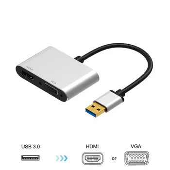 1080P USB 3.0 to HDMI VGA Converter Cable HD Video Adapter For PC Computer Projector HDTV
1080P USB 3.0 to HDMI VGA Converter Cable HD Video Adapter For PC Computer Projector HDTV