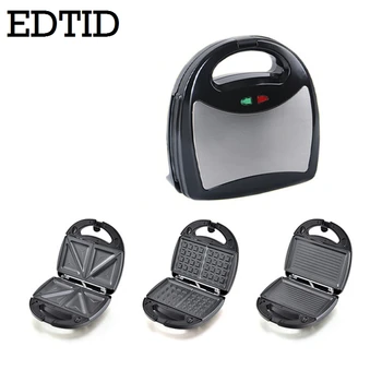 EDTID Multifunction Eggs Sandwich Maker Muffin Waffle Toaster Panini BBQ Frying Pan Mini Breakfast Baking Machine 3 plates EU US
EDTID Multifunction Eggs Sandwich Maker Muffin Waffle Toaster Panini BBQ Frying Pan Mini Breakfast Baking Machine 3 plates EU US