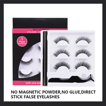 False Eyelashes Extension Faux Mink Hair Thick Style Self adhesive Eyeliner Fake Eyelash Set Tweezers Makeup Tools
False Eyelashes Extension Faux Mink Hair Thick Style Self adhesive Eyeliner Fake Eyelash Set Tweezers Makeup Tools