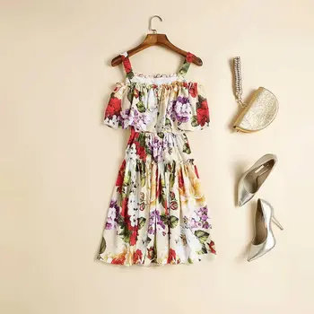 European and American women's dress 2020 summer new styles Condole belt Print of hydrangea with ruffled collar dress
European and American women's dress 2020 summer new styles Condole belt Print of hydrangea with ruffled collar dress