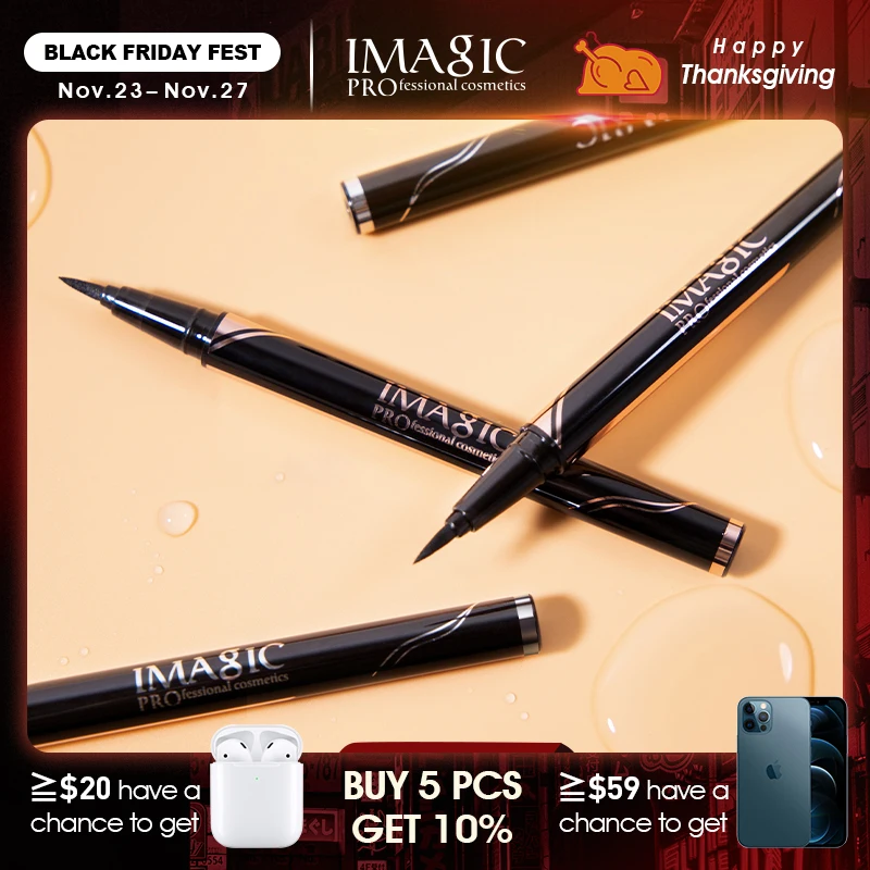 IMAGIC 1PCS Professional Matte Eyeliner Waterproof Liquid Type Makeup Eye Liner Nature Long Lasting
IMAGIC 1PCS Professional Matte Eyeliner Waterproof Liquid Type Makeup Eye Liner Nature Long Lasting