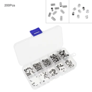 200pcs set M3 M4 M5 M6 M8 Flat Head Hex Socket Stainless Recessed Steel Screw Kit
200pcs set M3 M4 M5 M6 M8 Flat Head Hex Socket Stainless Recessed Steel Screw Kit