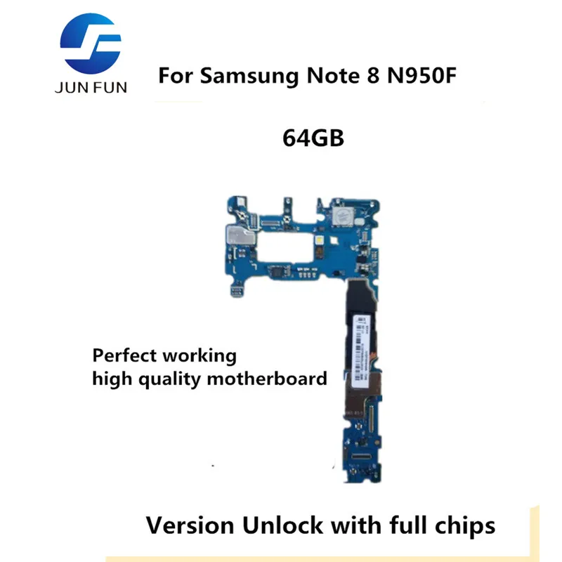 JUN FUN Tested Unlocked Logic Board for Samsung Note 8 N950F / N950FD Motherboard 64GB Full Function Mainboard
JUN FUN Tested Unlocked Logic Board for Samsung Note 8 N950F / N950FD Motherboard 64GB Full Function Mainboard