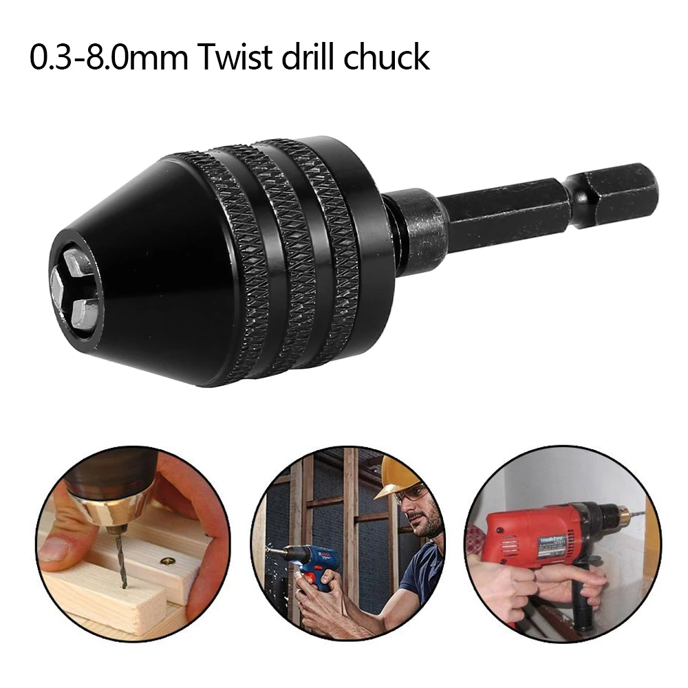 1pc Keyless Drill Bit Chuck Screwdriver Impact Driver Adapter 1/4 '' Hex Shank Drill Bit Tool Power Tool Accessories 0.3-8.0mm
1pc Keyless Drill Bit Chuck Screwdriver Impact Driver Adapter 1/4 '' Hex Shank Drill Bit Tool Power Tool Accessories 0.3-8.0mm