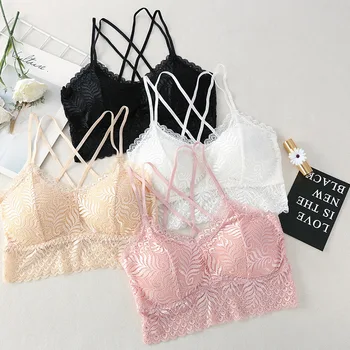 Bra For Women Lace Beauty Back Lace Floral Side Knitted Anti-slim Padded Wireless Bra Female Bralette Lingerie 1
Bra For Women Lace Beauty Back Lace Floral Side Knitted Anti-slim Padded Wireless Bra Female Bralette Lingerie 1