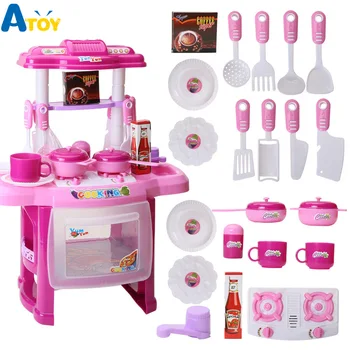 Kids Pretend Play Kitchen Toy Dinner Table Lighting music simulation kitchenware puzzle toy Cookware Stove Pot Toy for Children
Kids Pretend Play Kitchen Toy Dinner Table Lighting music simulation kitchenware puzzle toy Cookware Stove Pot Toy for Children