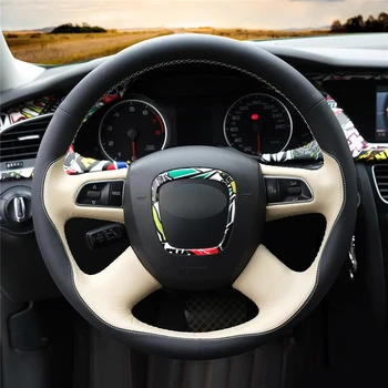 OLPAY Comfortable Fashion Style Black Beige Leather Car Steering Wheel Cover for Audi A3 A4 (B8) A6 (C6) A8 A8 L Q5 Q7 2007-2011
OLPAY Comfortable Fashion Style Black Beige Leather Car Steering Wheel Cover for Audi A3 A4 (B8) A6 (C6) A8 A8 L Q5 Q7 2007-2011