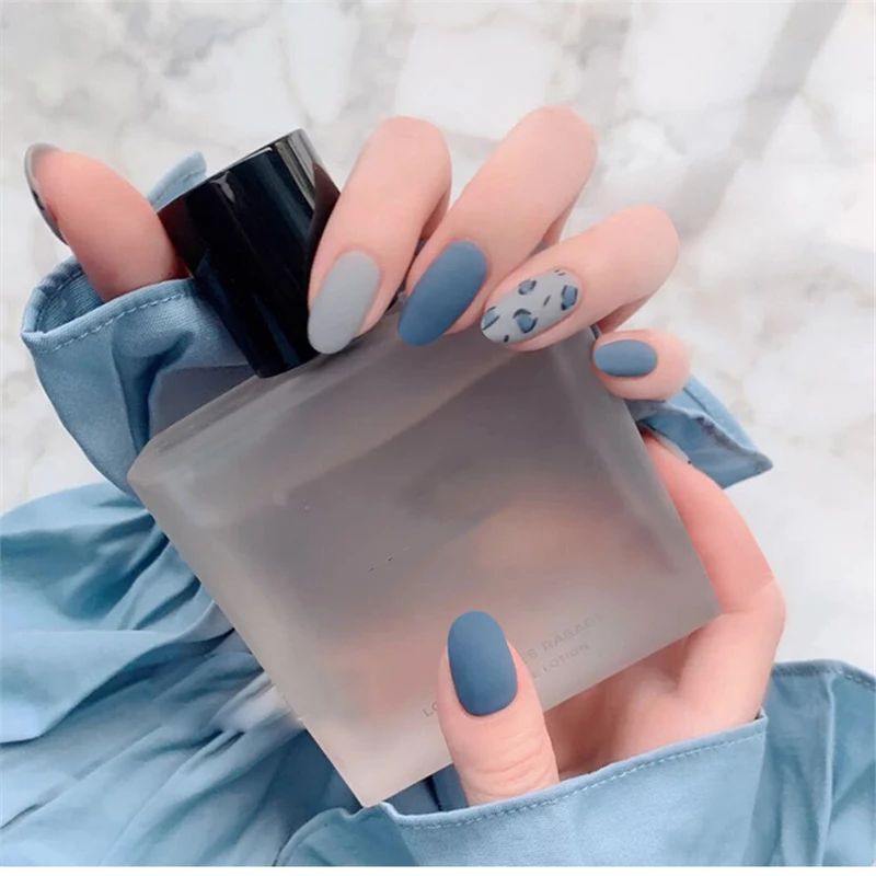 Nusx 24pcs Matte False Nails Full Finished Blue Leopard Pattern Fake Nails Beauty Artificial Full Cover Nail Art Tips Glue FA017
Nusx 24pcs Matte False Nails Full Finished Blue Leopard Pattern Fake Nails Beauty Artificial Full Cover Nail Art Tips Glue FA017