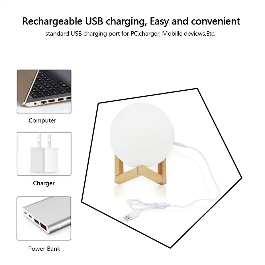 change touch & remote control 16 colors usb rechargeable led
