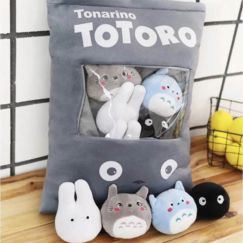 Totoro stuffing pillow with 8 pcs mini size totoro family dolls inside Push Throw Pillow creative gift for baby girl and boy
Totoro stuffing pillow with 8 pcs mini size totoro family dolls inside Push Throw Pillow creative gift for baby girl and boy