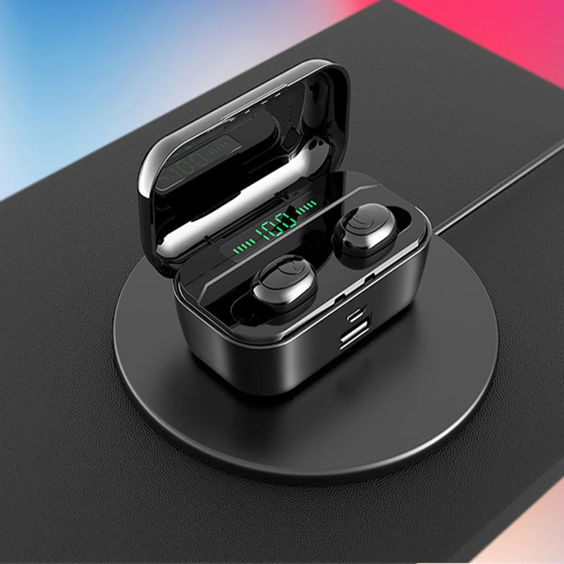 3500MAH G6S TWS Bluetooth 5.0 Earphone Handsfree Stereo Bass Earbuds Headsets with Mic LED Power Display Headset IPX7 Waterproof
3500MAH G6S TWS Bluetooth 5.0 Earphone Handsfree Stereo Bass Earbuds Headsets with Mic LED Power Display Headset IPX7 Waterproof