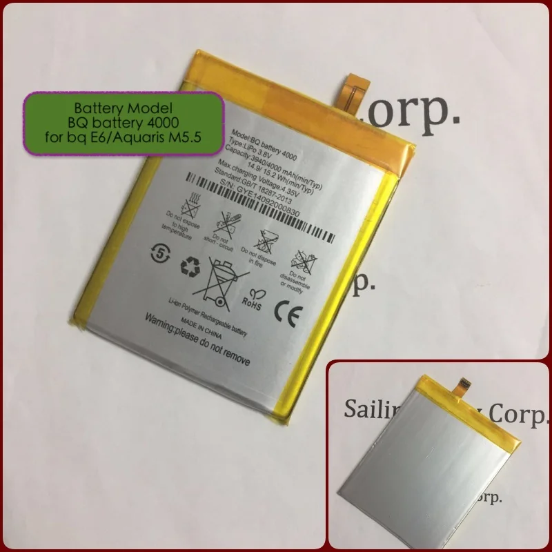 Battery suitable for bq Aquaris E6/Aquaris M5.5 with Battery Model BQ battery 4000mAh
Battery suitable for bq Aquaris E6/Aquaris M5.5 with Battery Model BQ battery 4000mAh