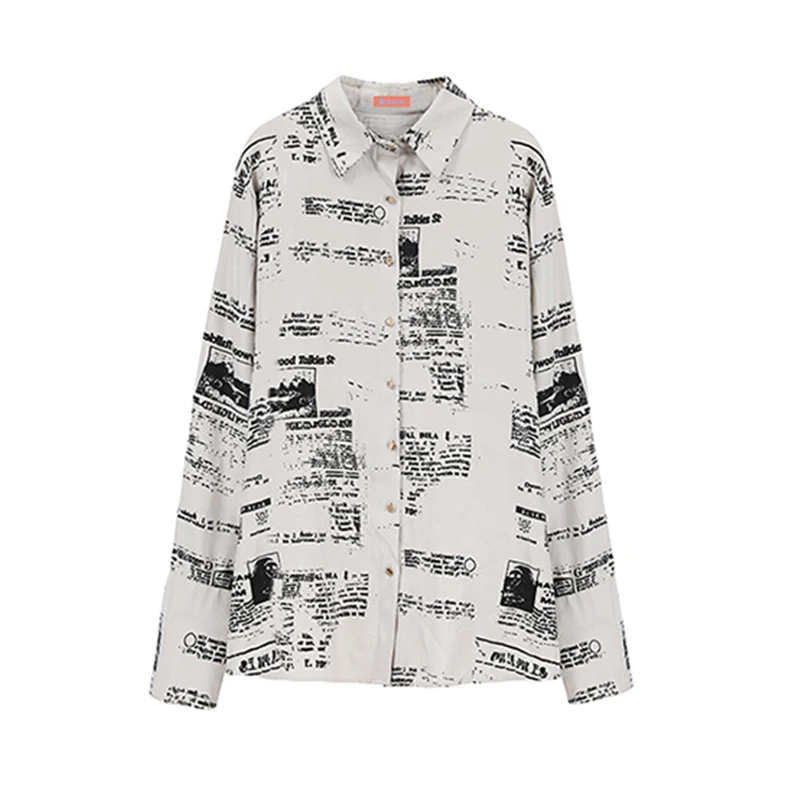 PERHAPS U women spring shirt long sleeve turn down collar single-breasted vintage newspaper print blouse shirt B0703
PERHAPS U women spring shirt long sleeve turn down collar single-breasted vintage newspaper print blouse shirt B0703