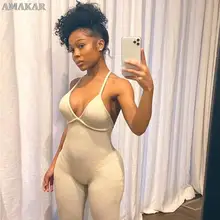 Women V-neck Sleeveless Sexy Jumpsuit Wear Halter Skinny Streetwear Outfit Summer Hollow Out Party Sexy & Club Cn(origin) AMEKAR
Women V-neck Sleeveless Sexy Jumpsuit Wear Halter Skinny Streetwear Outfit Summer Hollow Out Party Sexy & Club Cn(origin) AMEKAR