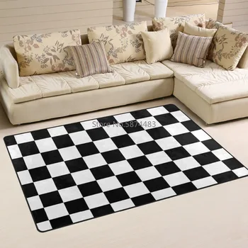 Custom Checkered Non-slip Area Rugs Pad Cover Black White Checkered Pattern Floor Mat Modern Carpet for Playroom Living Room
Custom Checkered Non-slip Area Rugs Pad Cover Black White Checkered Pattern Floor Mat Modern Carpet for Playroom Living Room