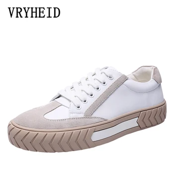 VRYHEID 2020 Men Shoes Spring Autumn Casual Genuine Leather Flat Shoes Lace-up Low Top White Male Sneakers tenis masculino Shoes 
VRYHEID 2020 Men Shoes Spring Autumn Casual Genuine Leather Flat Shoes Lace-up Low Top White Male Sneakers tenis masculino Shoes