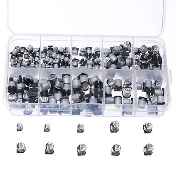 200 pcs 10 Values SMD Electrolytic Capacitor Assorted Kit 10V-50V 1uF-470uF With Storage Box
200 pcs 10 Values SMD Electrolytic Capacitor Assorted Kit 10V-50V 1uF-470uF With Storage Box