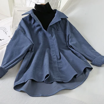 false two pieces women shirts 2020 summer new turtleneck solid loose lady elegant shirts outwear coat tops
false two pieces women shirts 2020 summer new turtleneck solid loose lady elegant shirts outwear coat tops