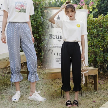 Spring Summer 2020 Women Two Piece Outfits Casual Printed Short Sleeve T Shirt + Loose Wide Leg Capris Polka Dot 2 Pieces Set
Spring Summer 2020 Women Two Piece Outfits Casual Printed Short Sleeve T Shirt + Loose Wide Leg Capris Polka Dot 2 Pieces Set